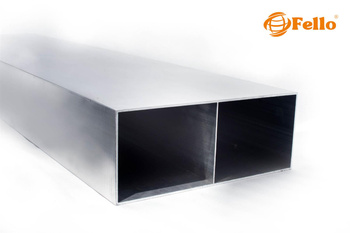 Hliníkový profil 250x100x2,5 R0,5 s přepážkou - RAL