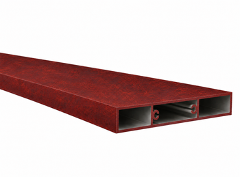 Hliníkový profil 25x25x2 R0,5 - imitace corten