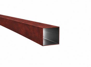 Hliníkový profil 70x70x2 R0,5 - imitace corten