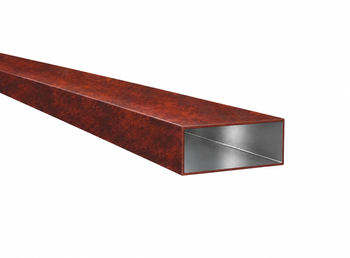 Hliníkový profil 40x20x2 R0,5 - imitace corten