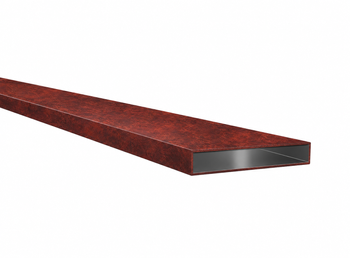 Hliníkový profil 100x20x2 R0,5 - imitace corten