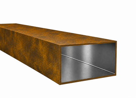 Hliníkový profil 200x100x4 R0,5 - imitace corten