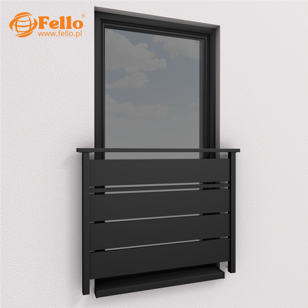 Francouzské zábradlí Solid 109 RAL - kompletně lakované