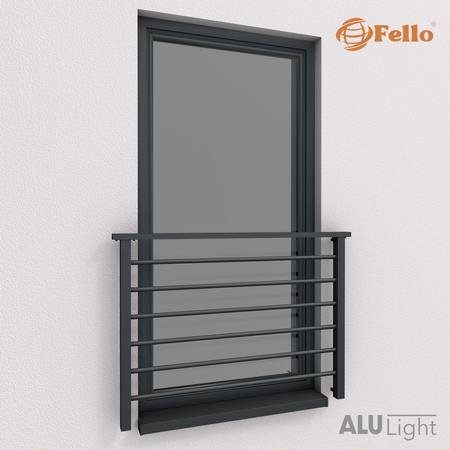 Francouzské zábradlí AluLight RAL - kompletně lakované