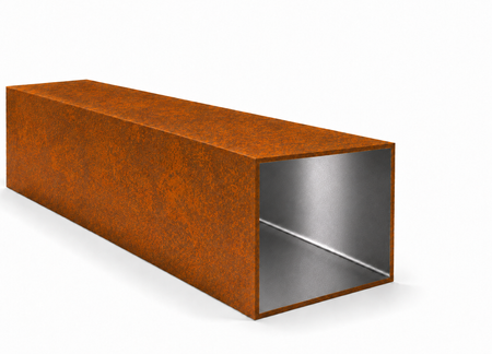 Hliníkový profil 150x150x4 R0,5 - imitace corten