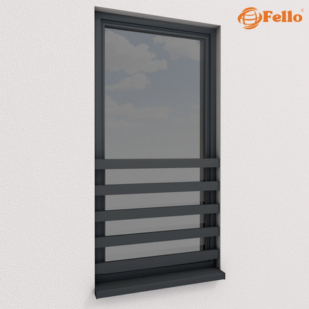 Francouzské zábradlí pod omítku Imitace dřeva AluSlim