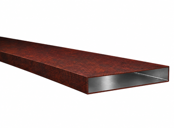 Hliníkový profil 120x20x2 R0,5 - imitace corten