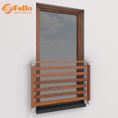 Francouzské zábradlí Fusion imitace dřeva