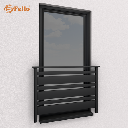 Francouzské zábradlí SIMPLE Mix RAL - kompletně lakované