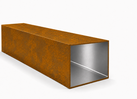 Hliníkový profil 150x150x3 R0,5 - imitace corten