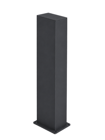 Hliníkový sloupek 200x100x4 R0,5 s montážní patkou