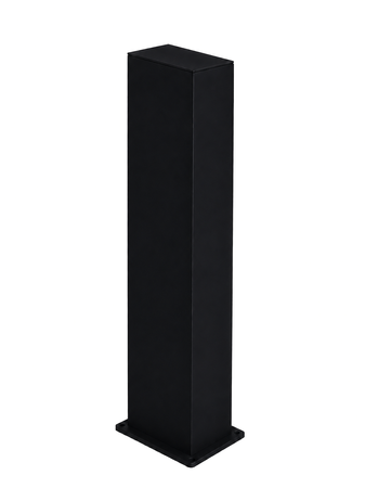 Hliníkový sloupek 200x100x4 R0,5 s montážní patkou