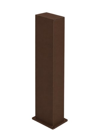 Hliníkový sloupek 200x100x4 R0,5 s montážní patkou
