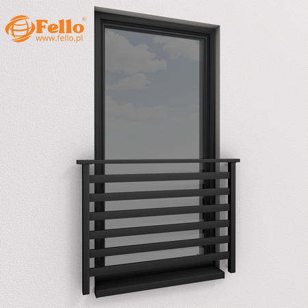 Francouzské zábradlí Fusion RAL - kompletně lakované