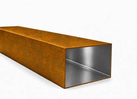 Hliníkový profil 150x100x3 R0,5 - imitace corten