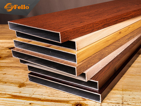 Hliníkový profil 120x20x2 R0,5 - imitace dřeva