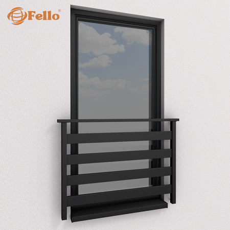 Francouzské zábradlí Classic 4 RAL - kompletně lakované