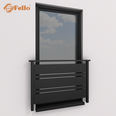 Francouzské zábradlí Solid Mix RAL - kompletně lakované