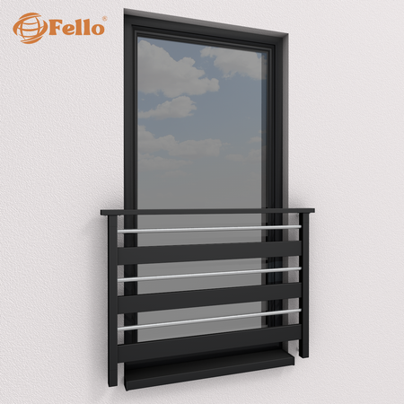 Francouzské zábradlí v různých odstínech RAL - kompletně lakované