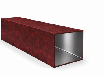 Hliníkový profil 150x150x4 R0,5 - imitace corten