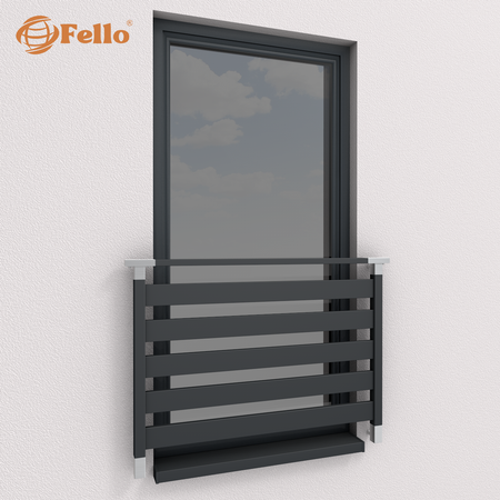 Francouzské zábradlí Classic 5 RAL - vložky z nerezové oceli