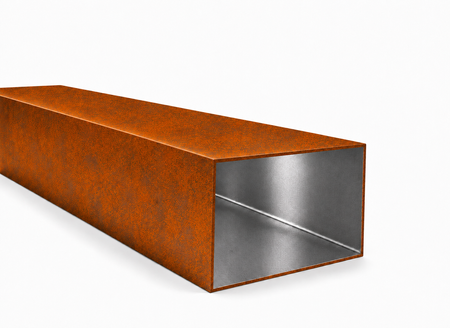 Hliníkový profil 150x100x3 R0,5 - imitace corten