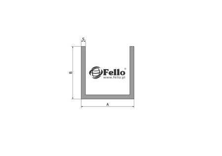 Hliníkový U profil 30x30x2 R0,5 - surový