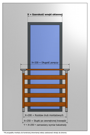 Francouzské zábradlí Classic 7 RAL - kompletně lakované