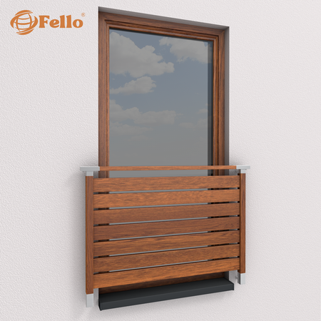 Francouzské zábradlí Classic 7 Imitace dřeva