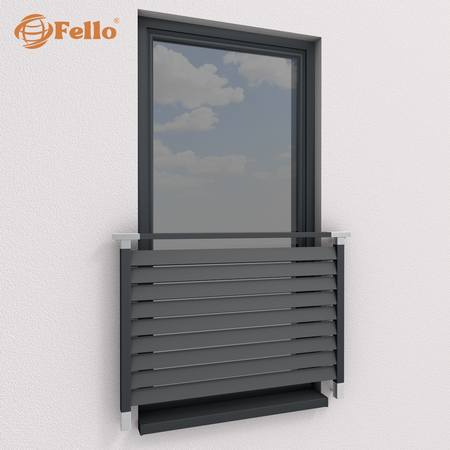 Francouzské zábradlí Fender RAL - vložky z nerezové oceli